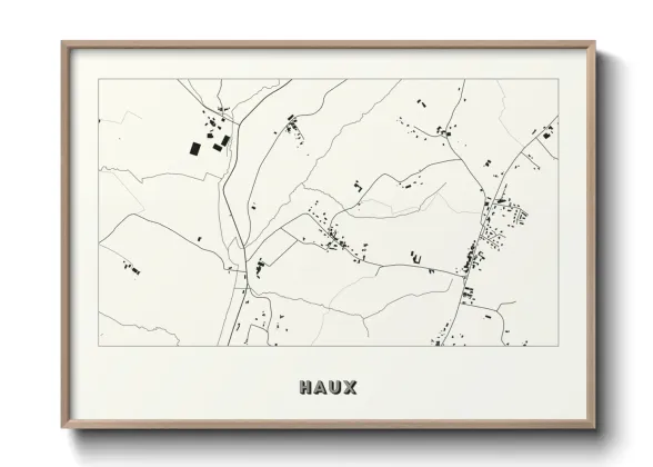 Une affiche de carte sur Haux