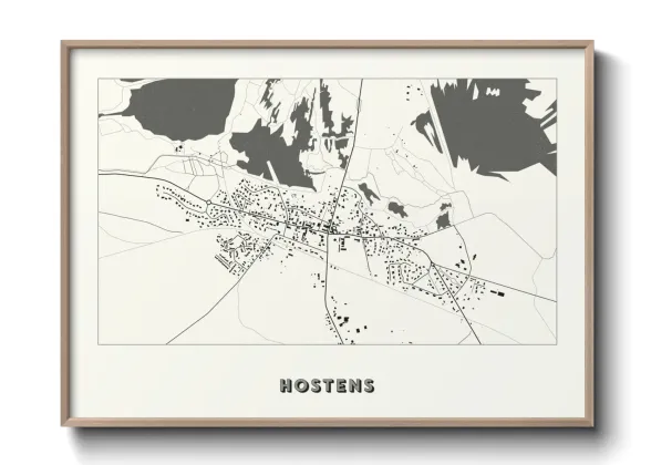 Une affiche de carte sur Hostens
