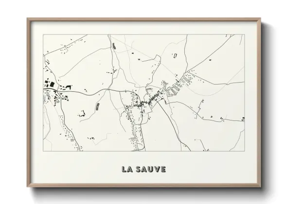 Une affiche de carte sur La Sauve