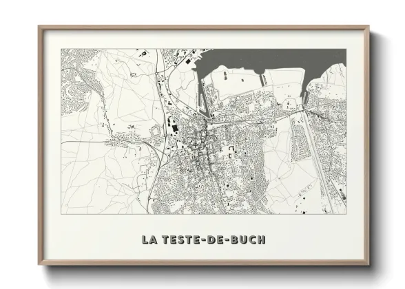 Une affiche de carte sur La Teste-de-Buch