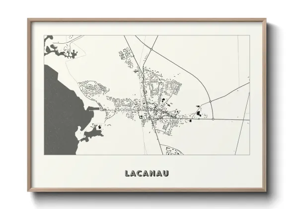 Une affiche de carte sur Lacanau
