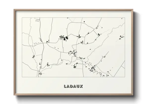 Une affiche de carte sur Ladaux
