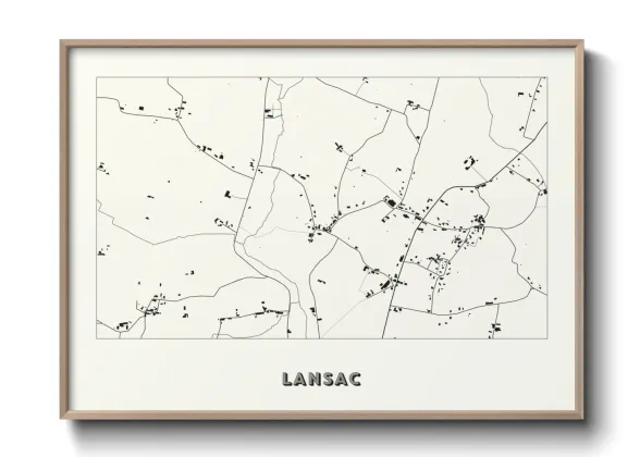 Une affiche de carte sur Lansac
