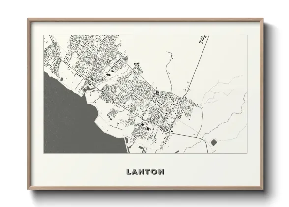 Une affiche de carte sur Lanton