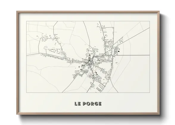 Une affiche de carte sur Le Porge