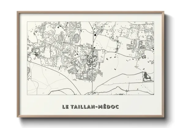 Une affiche de carte sur Le Taillan-Médoc
