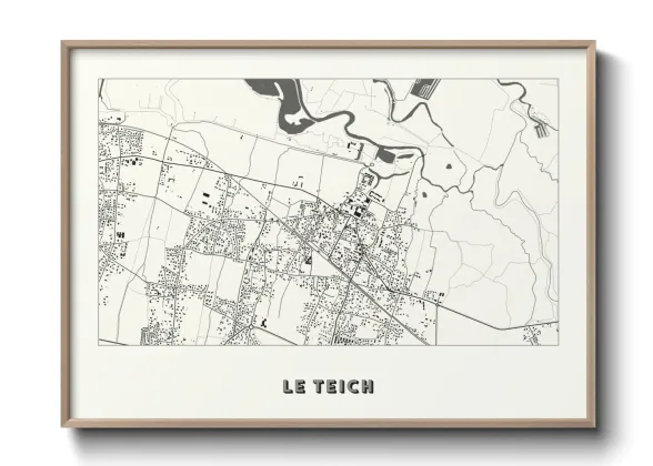 Une affiche de carte sur Le Teich