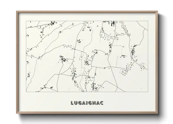 Une affiche de carte sur Lugaignac