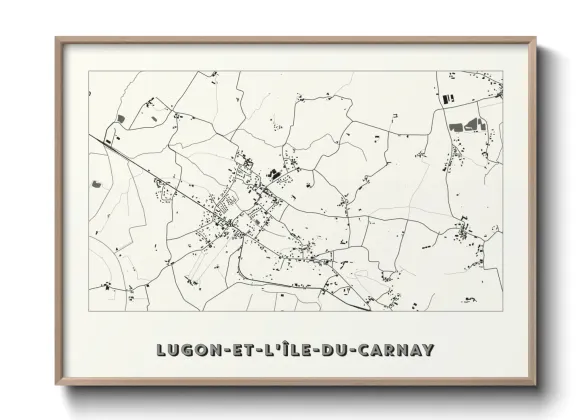 Une affiche de carte sur Lugon-et-l'Île-du-Carnay