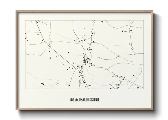 Une affiche de carte sur Maransin