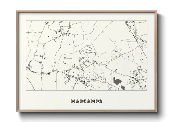 Une affiche de carte sur Marcamps
