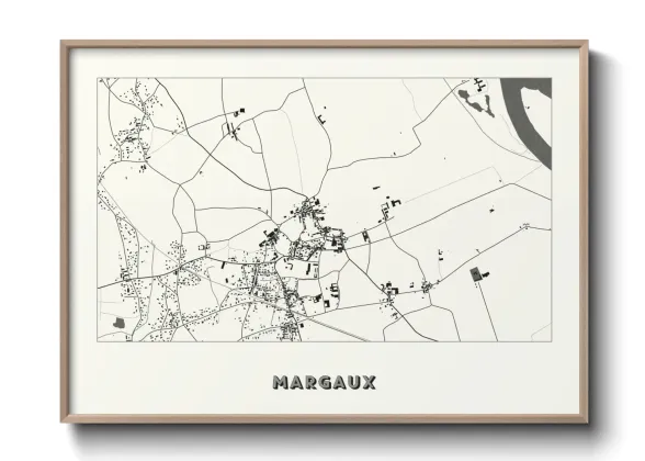 Une affiche de carte sur Margaux