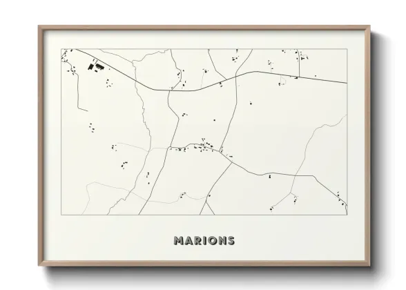 Une affiche de carte sur Marions