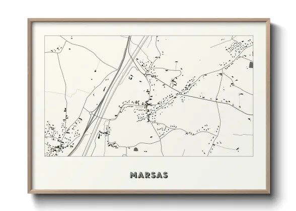 Une affiche de carte sur Marsas
