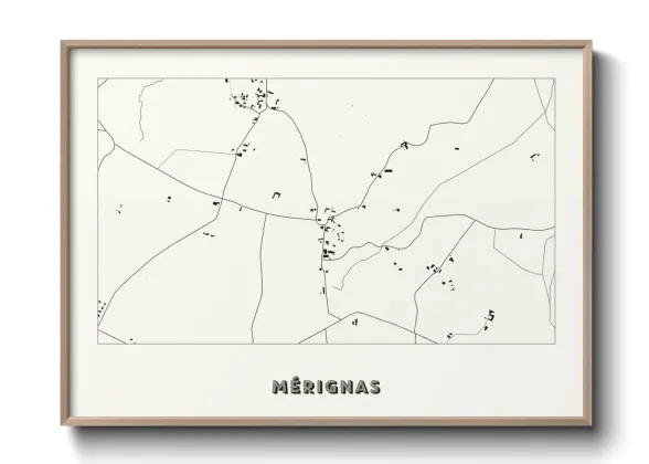 Une affiche de carte sur Mérignas