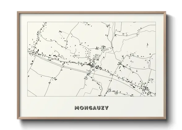 Une affiche de carte sur Mongauzy