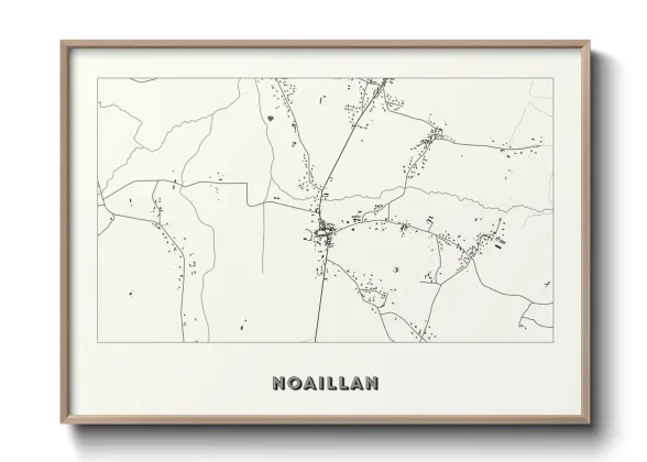 Une affiche de carte sur Noaillan