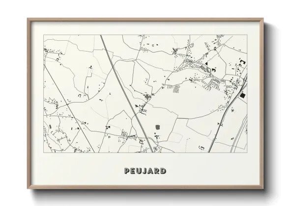 Une affiche de carte sur Peujard