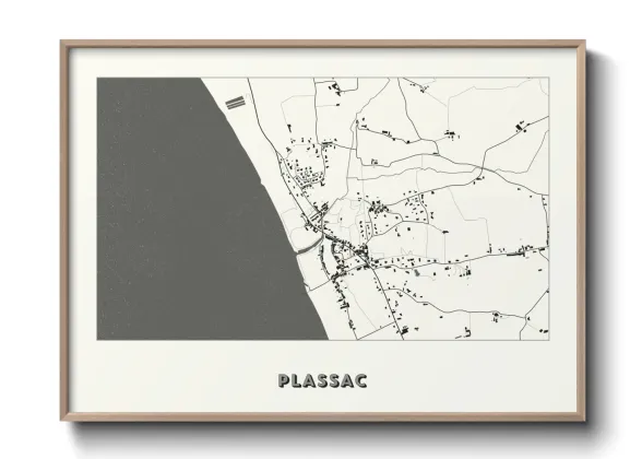 Une affiche de carte sur Plassac