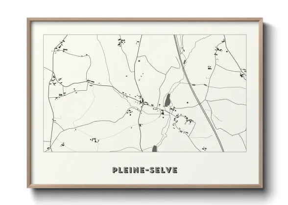 Une affiche de carte sur Pleine-Selve