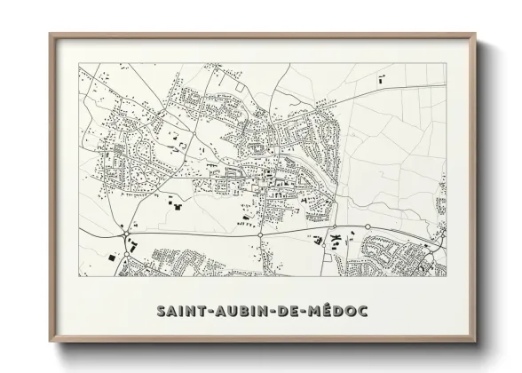 Une affiche de carte sur Saint-Aubin-de-Médoc