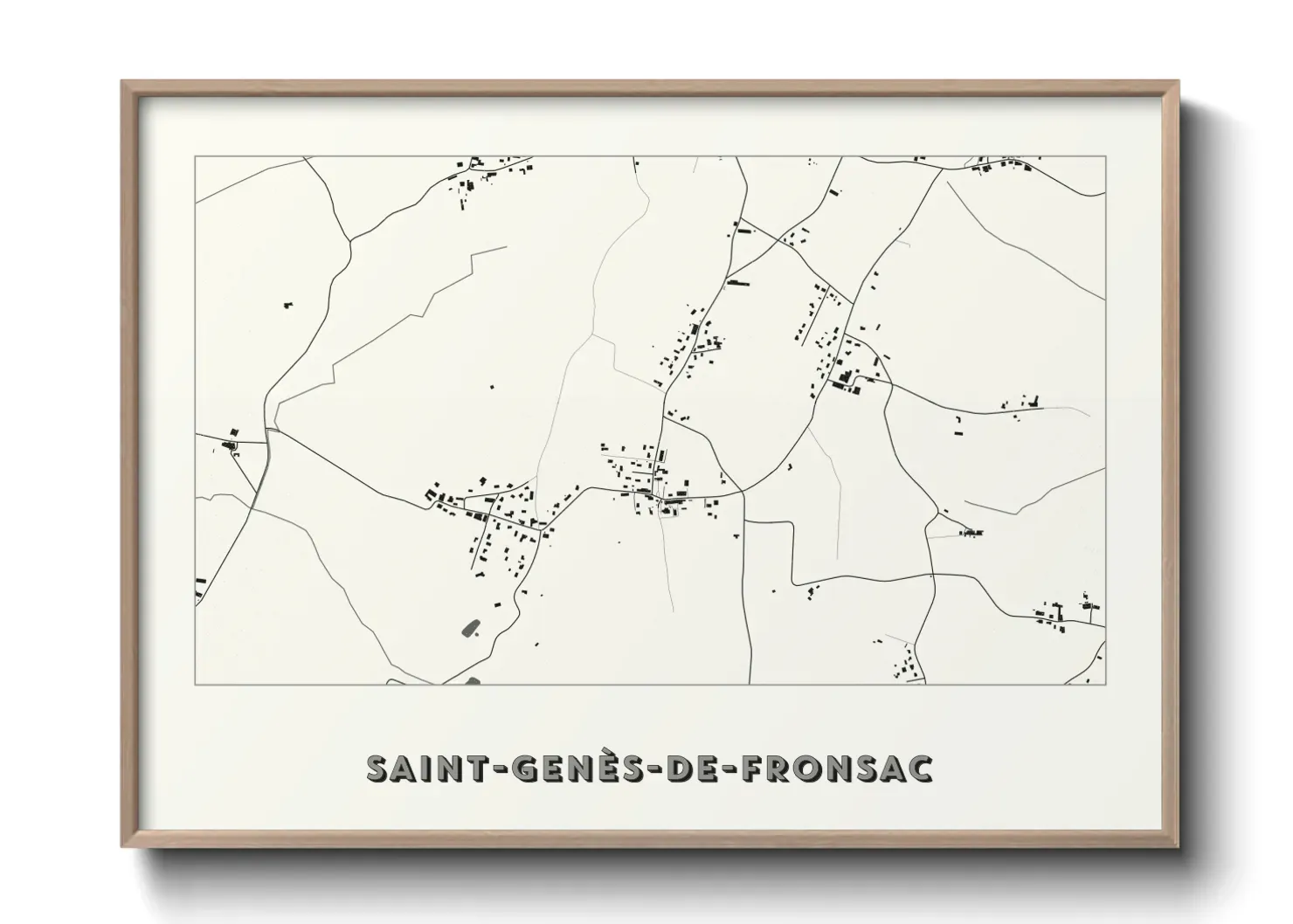 Un poster carteSaint-Genès-de-Fronsac
