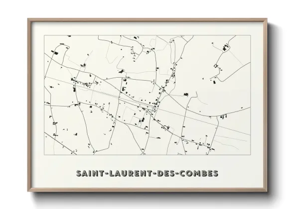 Une affiche de carte sur Saint-Laurent-des-Combes