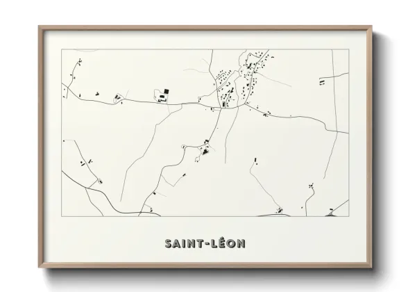 Une affiche de carte sur Saint-Léon