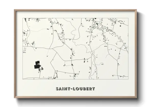 Une affiche de carte sur Saint-Loubert