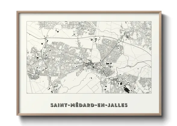 Une affiche de carte sur Saint-Médard-en-Jalles