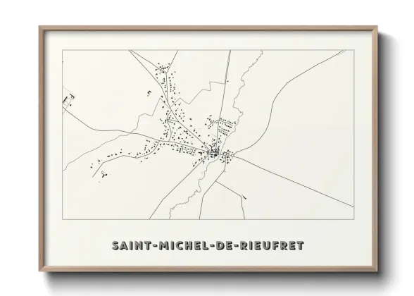 Une affiche de carte sur Saint-Michel-de-Rieufret