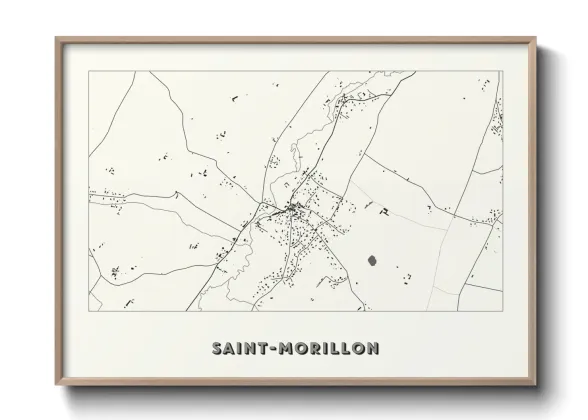 Une affiche de carte sur Saint-Morillon