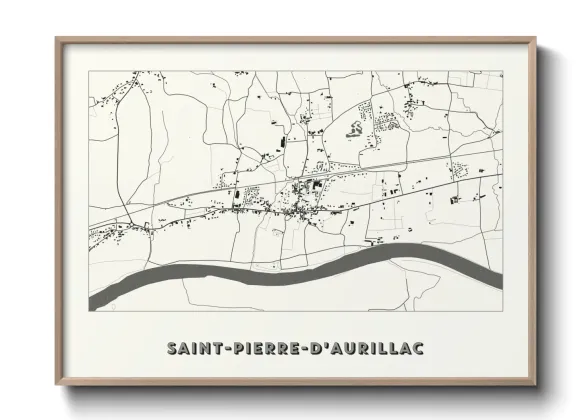 Une affiche de carte sur Saint-Pierre-d'Aurillac