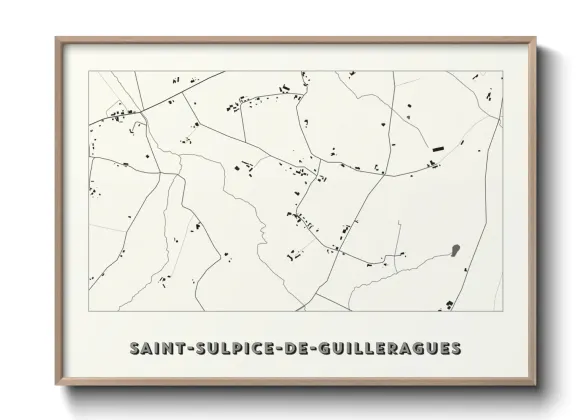 Une affiche de carte sur Saint-Sulpice-de-Guilleragues