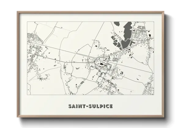 Une affiche de carte sur Saint-Sulpice