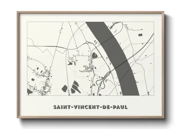 Une affiche de carte sur Saint-Vincent-de-Paul