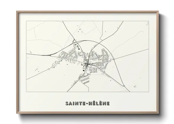 Une affiche de carte sur Sainte-Hélène