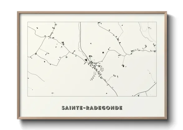 Une affiche de carte sur Sainte-Radegonde