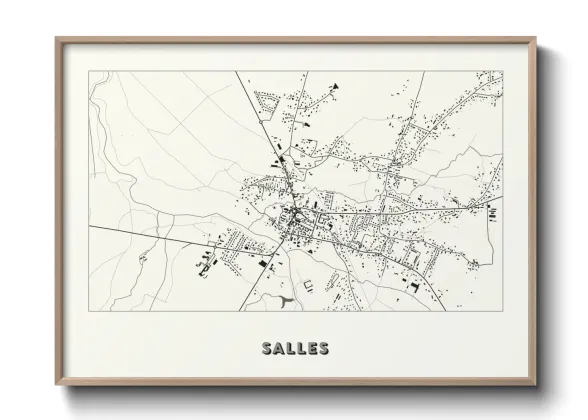 Une affiche de carte sur Salles