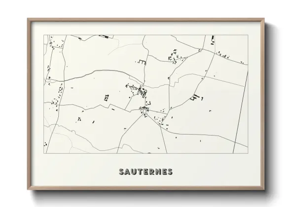 Une affiche de carte sur Sauternes