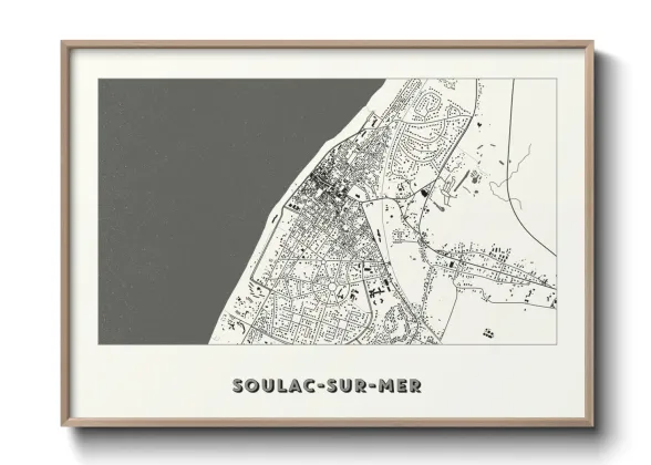 Une affiche de carte sur Soulac-sur-Mer