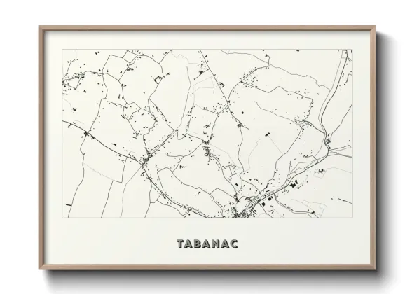 Une affiche de carte sur Tabanac