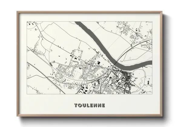 Une affiche de carte sur Toulenne
