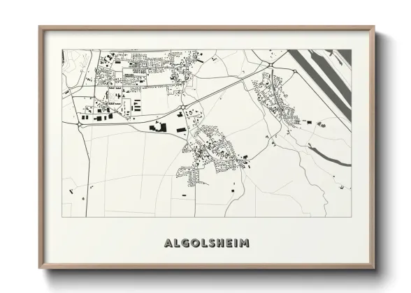 Une affiche de carte sur Algolsheim