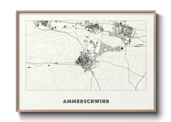 Une affiche de carte sur Ammerschwihr