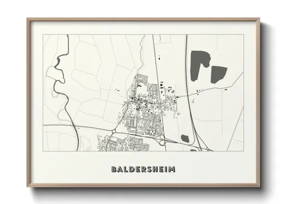 Une affiche de carte sur Baldersheim