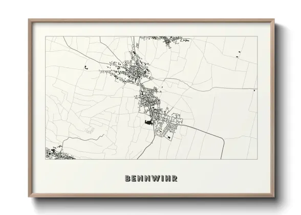 Une affiche de carte sur Bennwihr