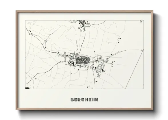 Une affiche de carte sur Bergheim