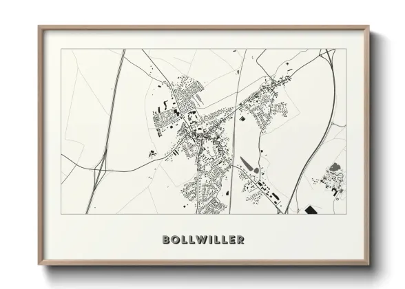 Une affiche de carte sur Bollwiller