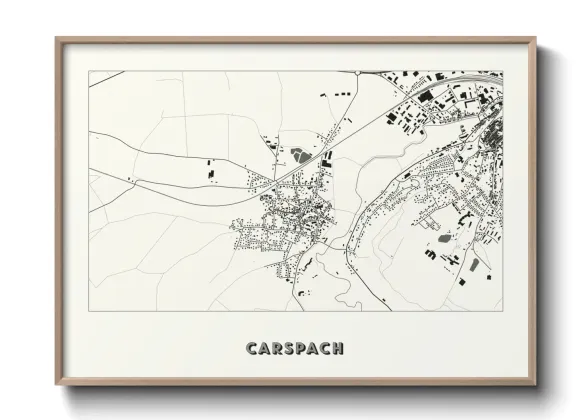 Une affiche de carte sur Carspach
